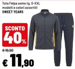 Iper La Grande Tuta Felpa uomo SWEET YEARS offerta