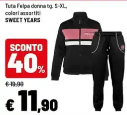 Iper La Grande Tuta Felpa donna SWEET YEARS offerta