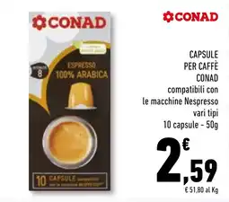 Conad Superstore Capsule per caffè Conad offerta