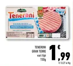 Conad Superstore Teneroni hamburger con prosciutto cotto offerta