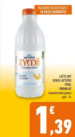 Conad Superstore Latte UHT senza lattosio Zymil Parmalat classico/zero grassi offerta