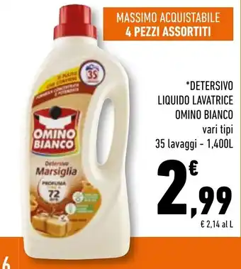 Detersivo liquido lavatrice Omino Bianco