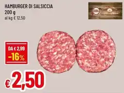 Famila Superstore Hamburger di salsiccia offerta