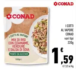 Conad Superstore I cotti al vapore Conad mix di risi con edamame, verdure e salsa di soia offerta