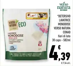Conad Superstore Detersivo lavatrice monodose verso natura conad fiori di loto offerta