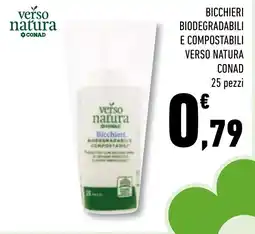 Conad Superstore Bicchieri biodegradabili verso natura offerta