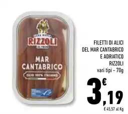 Conad Superstore Filetti di alici del mar cantabrico e adriatico Rizzoli offerta