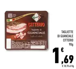 Conad Superstore Tagliette di guanciale Citterio offerta