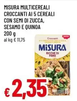 Famila Superstore Misura croccanti ai 5 cereali con semi di zucca, sesamo e quinoa offerta