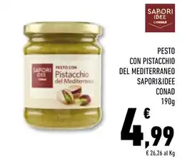 Conad Superstore Pesto con Pistacchio del Mediterraneo Sapori&Idee offerta