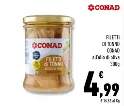 Conad Superstore Filetti di tonno Conad all'olio di oliva offerta