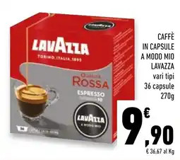 Conad Superstore Caffè in capsule a modo mio Lavazza offerta