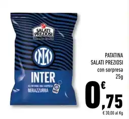 Conad Superstore Patatina Salati Preziosi con sorpresa Inter offerta