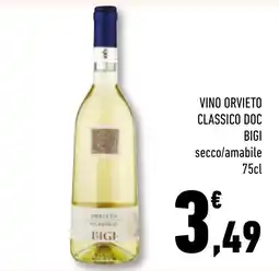 Conad Superstore Vino Orvieto Classico Doc Bigi offerta