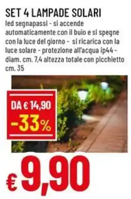 Famila Superstore Set 4 lampade solari offerta
