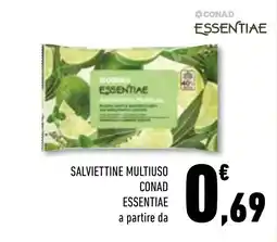 Conad Superstore Salviettine multiuso Conad Essentiae offerta