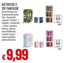 Famila Superstore Astuccio 3 zip fantasie offerta