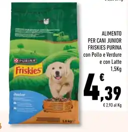 Conad Superstore Friskies Purina per cani junior offerta