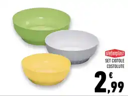 Conad Superstore Set ciotole costolute Stefanplast offerta