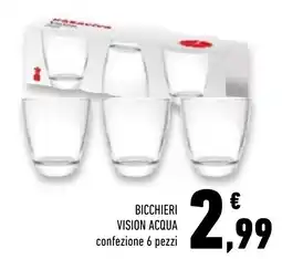 Conad Superstore Bicchieri Vision Acqua offerta