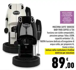 Conad Superstore Macchina caffè Didiese Baby Frog Coffee & Tea offerta