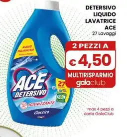 Gala Supermercati Detersivo liquido lavatrice Ace offerta
