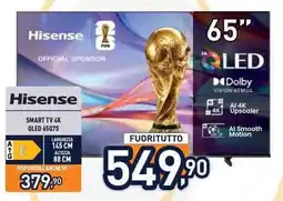 Unieuro Hisense SMART TV 4K QLED 6507S offerta