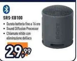 Unieuro Sony SRS-XB100 offerta