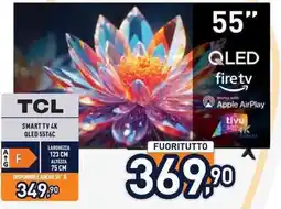 Unieuro TCL SMART TV 4K QLED 55T6C offerta