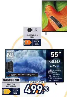 Unieuro Samsung Smart TV 4K QLED QE5508FA offerta