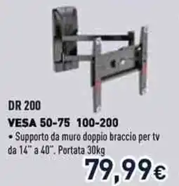 Unieuro Supporto da muro doppio braccio per tv offerta