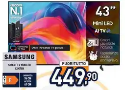 Unieuro Samsung Smart TV MiniLED 43M70H offerta