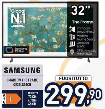 Unieuro SAMSUNG SMART TV THE FRAME QE32LS03CB offerta