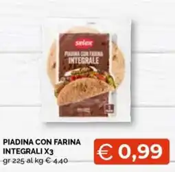 Maxisconto Selex piadina con farina integrale offerta