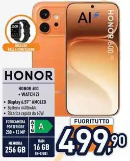 Unieuro Honor 600 + Watch 2i offerta