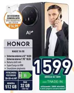 Unieuro Honor Magic V6 5G offerta