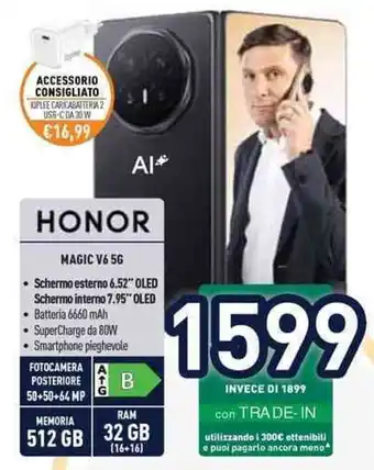 Unieuro Honor Magic V6 5G offerta