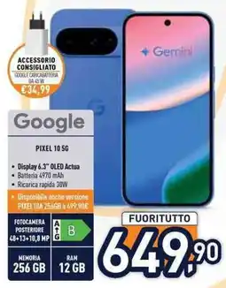 Unieuro Google Pixel 10 5G offerta