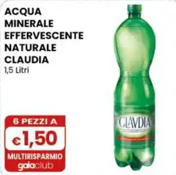 Gala Supermercati Acqua minerale effervescente naturale Claudia offerta