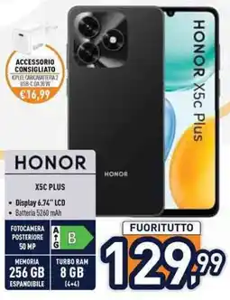 Unieuro Honor X5c Plus offerta