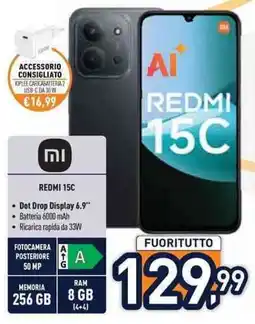 Unieuro Redmi 15C offerta