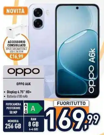 Unieuro Oppo A6k offerta