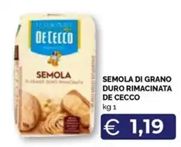 Maxisconto Semola di grano duro rimacinata De Cecco offerta
