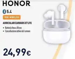 Unieuro Honor auricolari earbuds x7 lite offerta