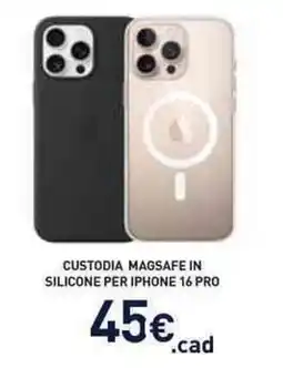 Unieuro Custodia magsafe in silicone per iPhone 16 Pro offerta