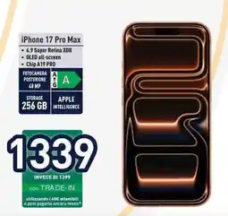 Unieuro iPhone 17 Pro Max offerta