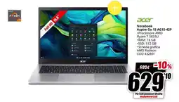 MediaWorld Acer Notebook Aspire Go 15 AG15-42P offerta
