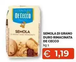 Mercatò Local Semola di grano duro rimacinata De Cecco offerta