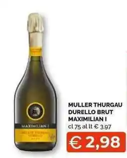 Mercatò Local Muller Thurgau Durello Brut Maximilian I offerta