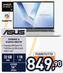 Unieuro ASUS VIVOBOK 16 offerta